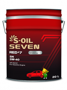 S-OIL 7   RED  #7  SN  5W40  (20л), Synthetic Technology изображение