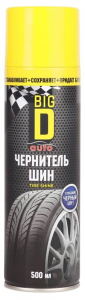 BIG D Чернитель шин/Tire shine, аэрозоль, 500 мл (1/12) изображение
