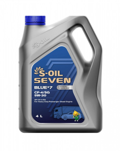 S-OIL 7   BLUE #7  CF-4/SG  5W30  (4л), Synthetic Technology (1/4) изображение