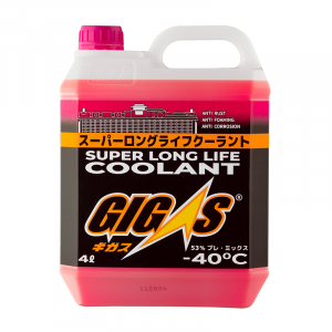 Антифриз готовый GIGAS SUPER LONG LIFE COOLANT (Япония), 4л, -40 С, розовый изображение
