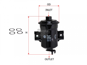 Фильтр топл. Toyota 23300-11100 (=T8-006_Paraut, FC-183, G7612)  4A/5A  (1/50) изображения