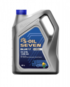 S-OIL 7   BLUE #7  CI-4/SL  10W40  (6л), Synthetic Technology (1/3) изображение