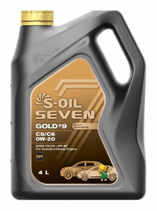 S-OIL 7   GOLD #9  C5/C6 0W20  (4л), Fully Synthetic (1/4) изображение
