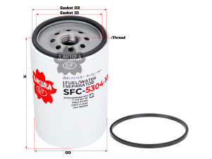 Фильтр топл. VOLVO 20788794, HYUNDAI 31945-87000(=SAK-SFC2801, FS19532), SFC5304-10 REDSKIN изображения