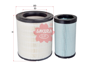 Фильтр возд. CATERPILLAR 6I-0273SET К-Т A5573-S (A5535+A5534) SAKURA изображения