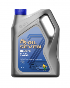 S-OIL 7   BLUE #5  CI-4/SL  15W40  (4л), (1/4) изображение