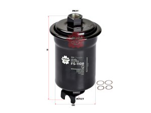 Фильтр топл. Toyota 23300-19205 (=FS-7903, =2840/6020_KYO)  E/S/A/K - series (1/50) изображения