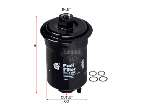 Фильтр топл. Toyota 23300-79335 =1660, 1690_KYO, G7647,  3S,большой (1/50) изображения