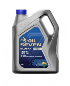 S-OIL 7   BLUE #7  CI-4/SL  15W-40  (6л), Synthetic Technology (1/3) изображение