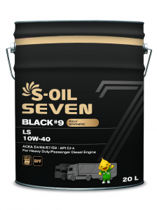 S-OIL 7   BLACK #9   LS  10W40  (20л), Fully Synthetic изображение
