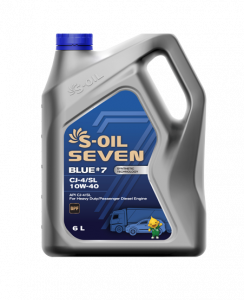 S-OIL 7   BLUE #7  CJ-4/SL  10W40  (6л), Synthetic Technology (1/3) изображение