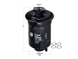 Фильтр топл. Suzuki 15410-61А00 (=0242_KYO, =FS-1406_SAK,=G6678) Escudo (резьба) (1/50) изображения