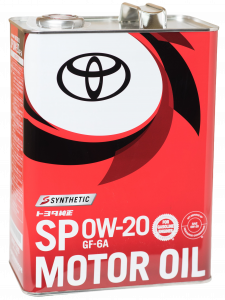 Toyota Motor Oil SP 0W20, GF-6A (4 л.) O.E.M. изображение