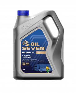 S-OIL 7   BLUE #9  CJ-4/SL  10W40  (6л), Fully Synthetic (1/3) изображение