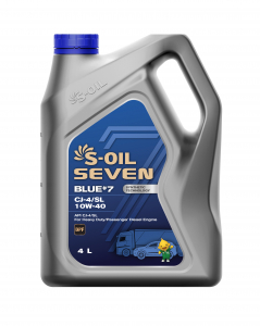 S-OIL 7   BLUE #7  CJ-4/SL  10W40  (4л), Synthetic Technology (1/4) изображение