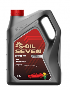 S-OIL 7   RED  #7  SN  10W40  (6л), Synthetic Technology (1/3) изображение