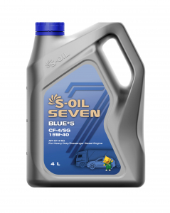 S-OIL 7  BLUE #5  CF-4/SG  15W40  (4л), (1/4) изображение