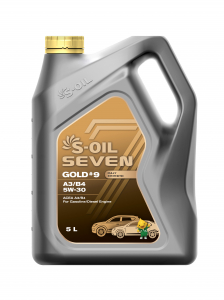 S-OIL 7   GOLD #9  A3/B4  5W30  (5л), Fully Synthetic (1/3) изображение