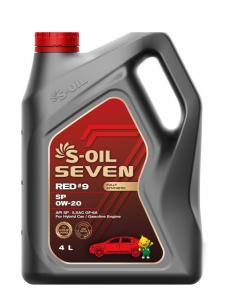 S-OIL 7   RED  #9  SP  0W20  (4л), Fully Synthetic (1/4) изображение